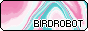 A teal and pink marble background with text that reads Birdrobot