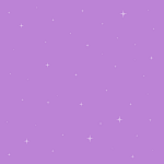 A light purple background with some white sparkles sparingly placed