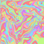 A messy marble pattern with rainbow candy colors.