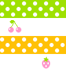 Fruit-themed tile bg with polka dots and berries