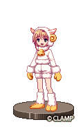 Sakura from CCS in a sheep costume from the manga