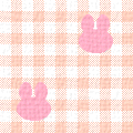 A bunny-themed gingham tile.