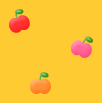 Simple orange tile with little apples