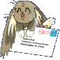 Ryo-ohki holding a letter and smiling